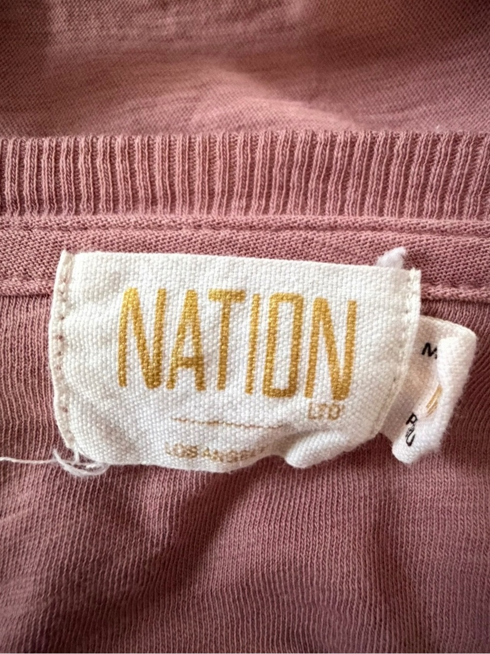 Nation LTD Tabitha long sleeve v-neck ruched knit top Medium Maeve Fall - Picture 4 of 4